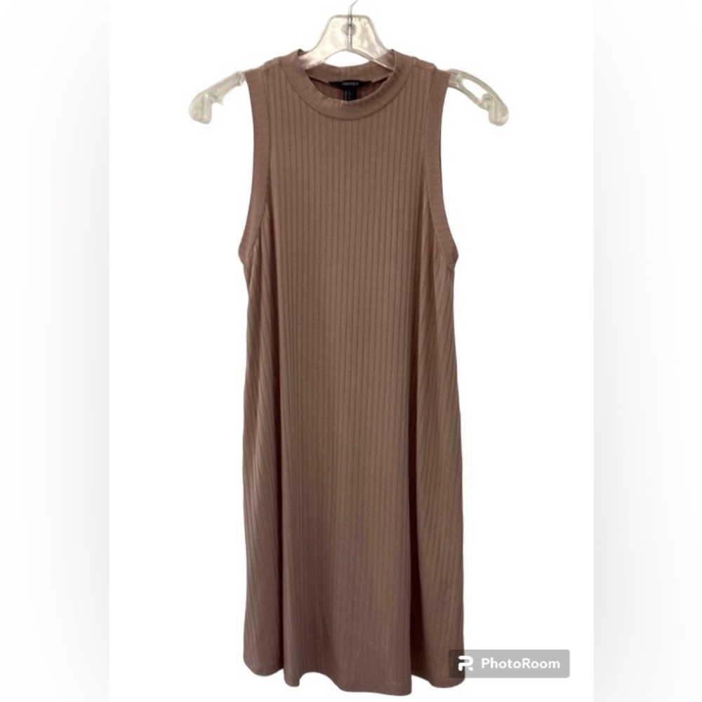 Forever 21 Tan Sleeveless Ribbed Tank Dress Size Small